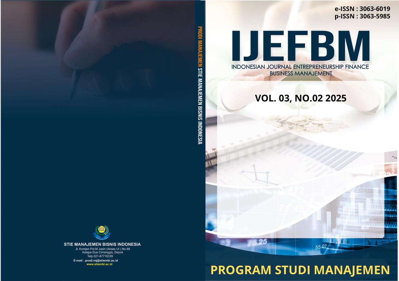 					View Vol. 3 No. 01 (2025): Indonesian Journal Entrepreneurship Finance and Business Management
				